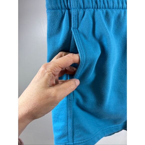 Adidas Cotton Pull-up Shorts in Blue Size L - Picture 3 of 9